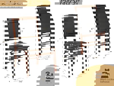 Набор Складных Обеденных Стульев Из Орехового Дерева,4 Мягких Сиденья,Легкая Сборка И Хранение Для Кухни,Столовой,Квартиры,Максимальная Нагрузка 400 Фунтов